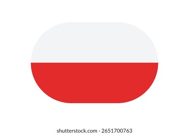 Bandeira da Polônia elemento gráfico emblema nacional Design de modelo de ilustração