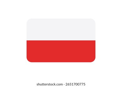 Bandeira da Polônia elemento gráfico emblema nacional Design de modelo de ilustração