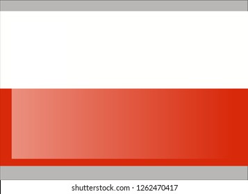 Poland flag, official colors and proportion correctly. National Poland flag. Flat