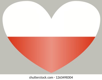 Poland flag, official colors and proportion correctly. National Poland flag. Flat