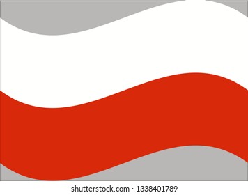 Poland flag, official colors and proportion correctly. National Poland flag. Flat