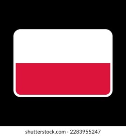 Poland flag, official colors and proportion. Vector illustration.