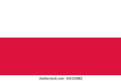 Poland flag, official colors and proportion correctly. National Poland flag. Flat vector illustration. EPS10.