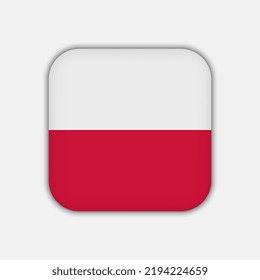 Polnische Flagge, offizielle Farben. Vektorgrafik.
