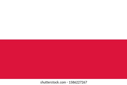 Poland Flag. Official flag of Poland. Vector illustration.