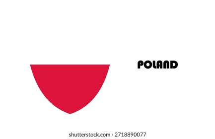 Bandeira da Polônia em forma de escudo (emblema)