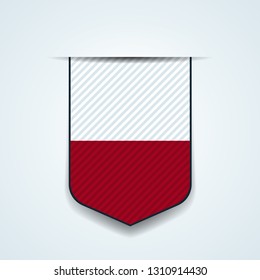 Poland Flag shield tag illustration