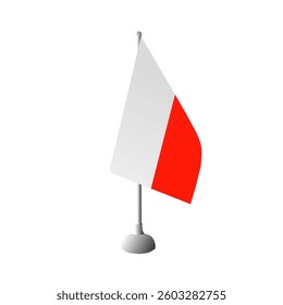 Poland flag, Poland table flag, Poland flag vector isolated on white background
