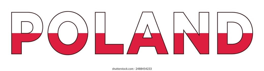 POLAND flag text font typography.