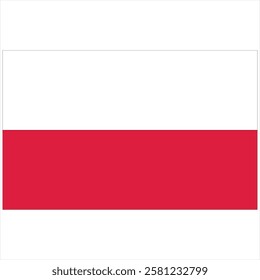 Poland Flag Vector Design , Flag of Poland Country