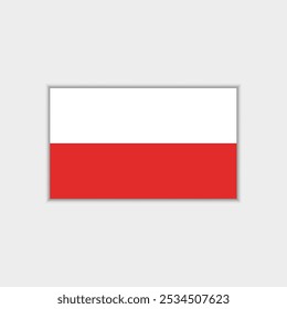 Poland flag vector icon design. Poland circle flag. Round of Poland flag.