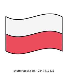 poland flag vector icon element illustration 