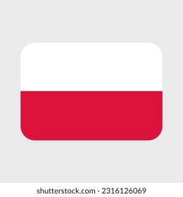 Polnische Flagge Vektorsymbole Satz von Illustrationen in Form von Herz, Stern, Kreis und Karte
