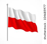 Poland flag, vector illustration