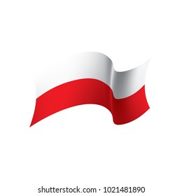 Poland flag, vector illustration