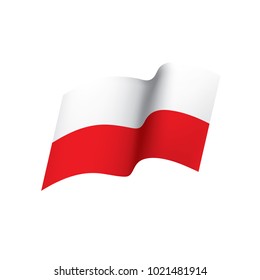 Poland flag, vector illustration