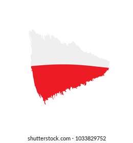 Poland flag, vector illustration