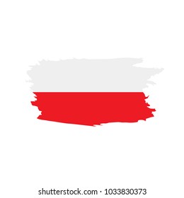 Poland flag, vector illustration