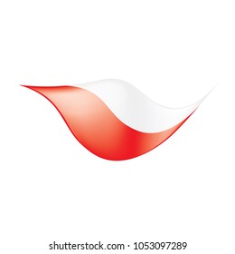 Poland flag, vector illustration