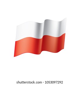 Poland flag, vector illustration