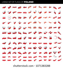Poland flag, vector illustration