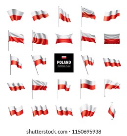 Poland flag, vector illustration