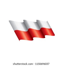 Poland flag, vector illustration