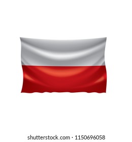 Poland flag, vector illustration