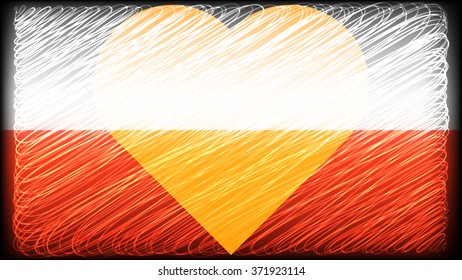 Poland flag, vector illustration