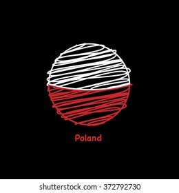Poland flag vector illustration.