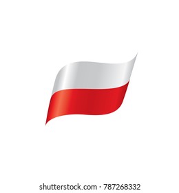 Poland flag, vector illustration
