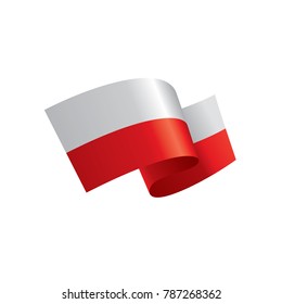 Poland flag, vector illustration