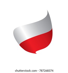 Poland flag, vector illustration