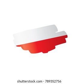 Poland flag, vector illustration