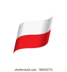 Poland flag, vector illustration