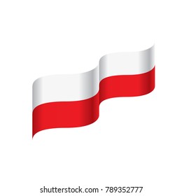 Poland flag, vector illustration