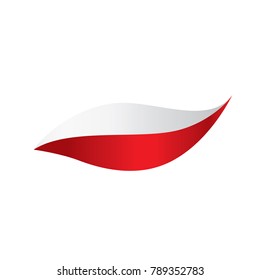 Poland flag, vector illustration