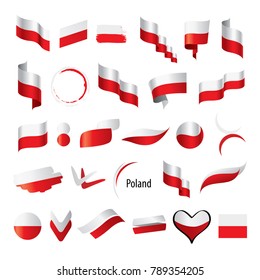 Poland Flag, Vector Illustration