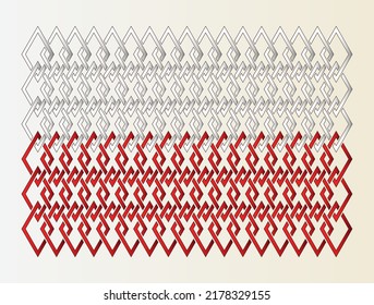Ilustración vectorial de la bandera polaca realizada en el diseño de tejido. Red sin fin.
