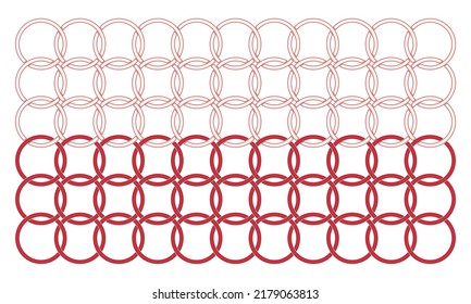Poland flag vector illustration done in weaving design. Endless network.
