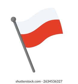 Poland flag vector illustration, isolated on white background, poland flag clip art, clip art poland flag