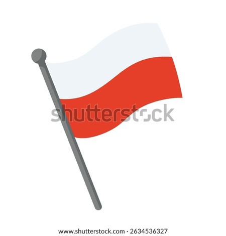 Poland flag vector illustration, isolated on white background, poland flag clip art, clip art poland flag