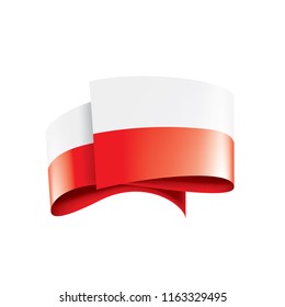 Poland flag, vector illustration on a white background