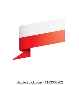 Poland flag, vector illustration on a white background