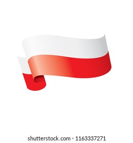 Poland flag, vector illustration on a white background