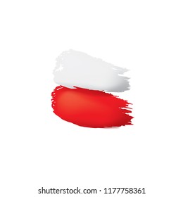 Poland flag, vector illustration on a white background.