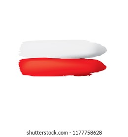 Poland flag, vector illustration on a white background.