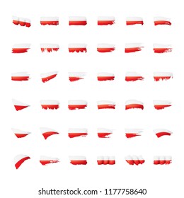 Poland flag, vector illustration on a white background.