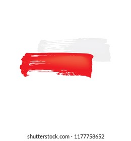 Poland flag, vector illustration on a white background.