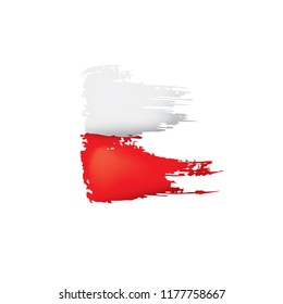Poland flag, vector illustration on a white background.
